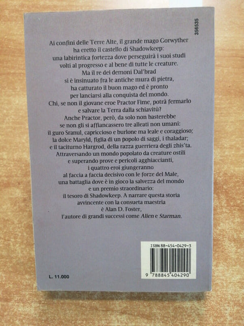 IL TESORO DI SHADOWKEEP - ALAN D. FOSTER - 1992 - Sonzogno fantasy - 1ED.(