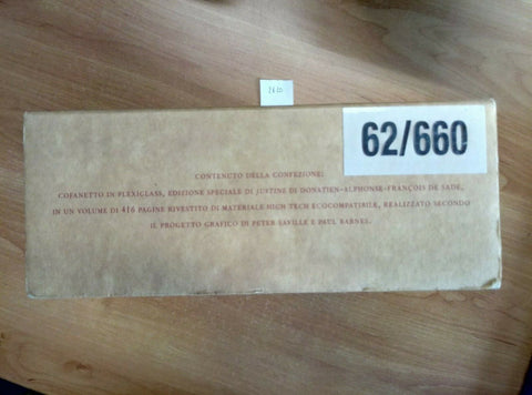 DE SADE JUSTINE PETER SAVILLE INTERPRETA TIRATURA LIMITATA 62/660 FIRMATA