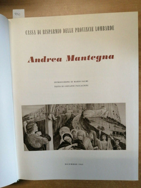 ANDREA MANTEGNA - SALMI/PACCAGNINI - 1961 - CARIPLO SILVANA - CON CUSTODIA(