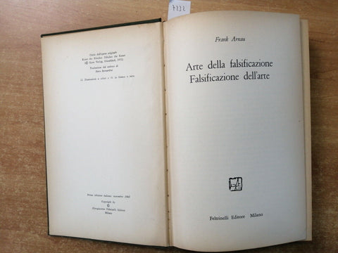 Arnau ARTE DELLA FALSIFICAZIONE falsificazione dell'arte 1960 Feltrinelli