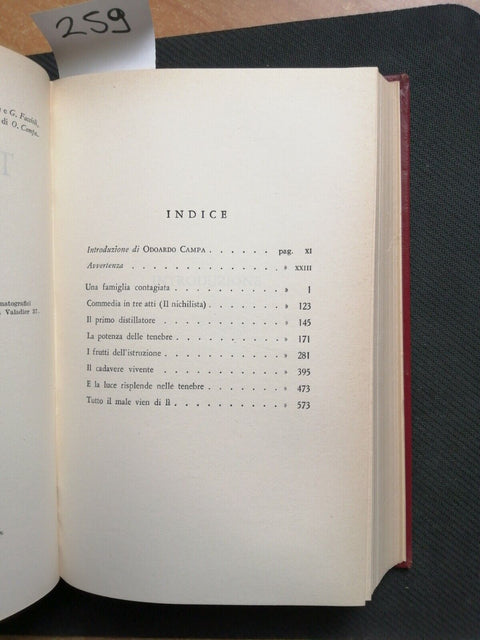 LEONE TOLSTOI - TEATRO - SANSONI - 1961 - (LEV TOLSTOJ) - (259