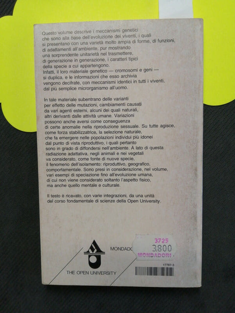LA GENETICA EVOLUZIONISTICA unit e diversit dei viventi 1980 MONDADORI (6