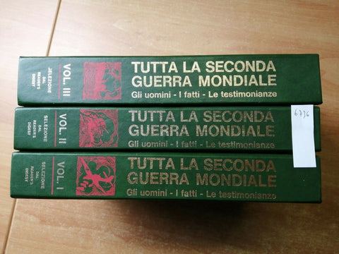 TUTTA LA SECONDA GUERRA MONDIALE - 3 VOLL. 1971 SELEZIONE READER'S DIGEST