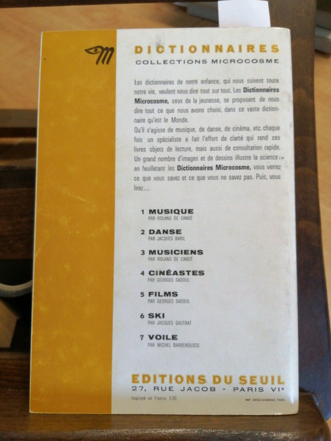 DICTIONNAIRE DE LA VOILE - MICHEL BARBEROUSSE 1969 SEUIL - ILLUSTRATO (6182