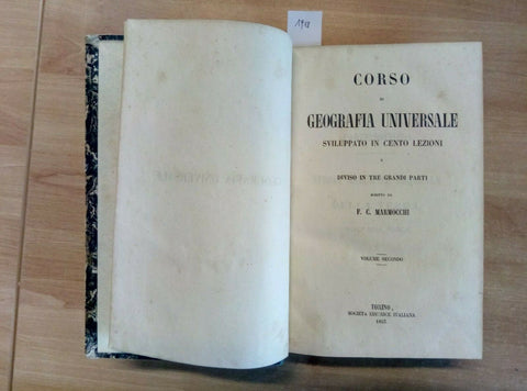 CORSO DI GEOGRAFIA UNIVERSALE IN 100 LEZIONI 1853 MARMOCCHI VOL. 2 SEI (19