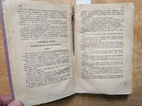 NOZIONI COMPENDIOSE DI GEOGRAFIA cosmografia 1878 Maisner Paravia 160 pag. 2483k