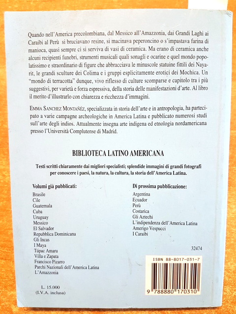 Snchez Montanes LE CERAMICHE PRECOLOMBIANE 1993 Fenice 2000 AMERICA LATINA