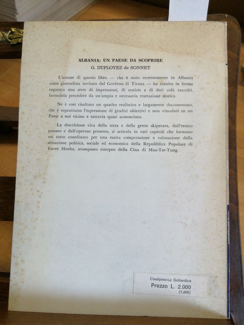 GIOVANNI DUPLOYEZ DE SONNET - ALBANIA: UN PAESE DA SCOPRIRE - AUTOGRAFATO(3