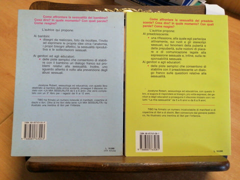 LA MIA SESSUALITA' 2 LIBRI: 6/9 ANNI + 9/12 ANNI JOCELYNE ROBERT(2245