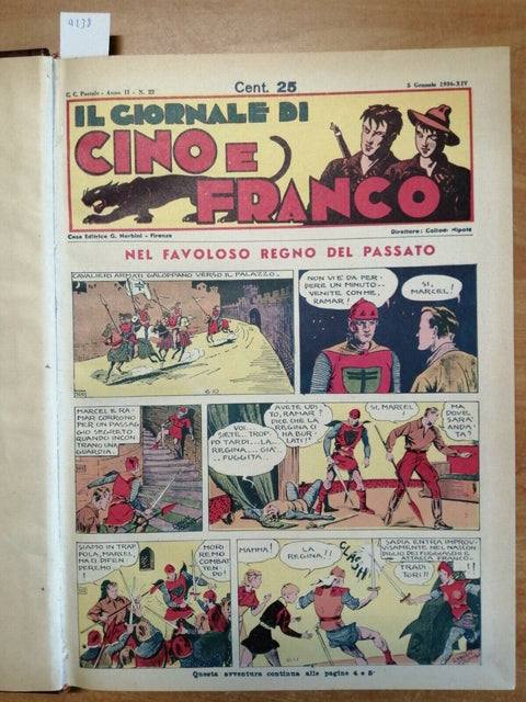 IL GIORNALE DI CINO E FRANCO - ANNO II - VOL 2 - 1936 NERBINI - RILEGATO (4