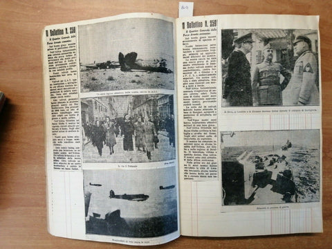LOTTO 10 ALBUM GIORNALI ORIGINALI MUSSOLINI FASCISMO 1E 2GUERRE MONDIALI