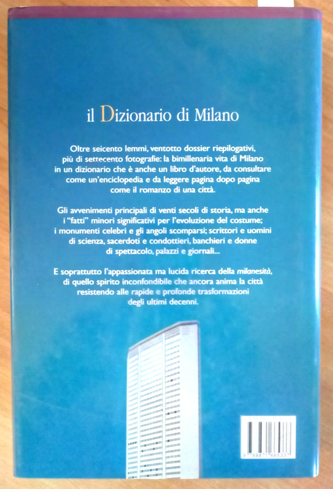 CARLO CASTELLANETA IL DIZIONARIO DI MILANO DALLA A ALLA Z 2000 LE LETTERE (