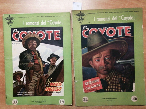 2 ALBOGIORNALE I ROMANZI DEL COYOTE N6 +18 EDITRICE JUVENTUS 1948/49 RARI(