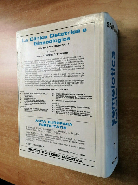 B. SALVADORI - TRATTATO DI SEMEIOTICA FETALE 1 VOLUME 1974 PICCIN EDITORE