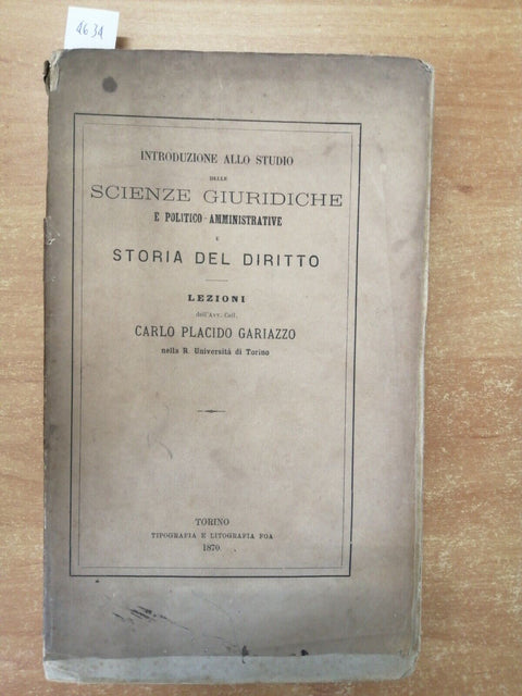 CARLO PLACIDO GARIAZZO 1870 INTRODUZIONE ALLO STUDIO SCIENZE GIURIDICHE (46