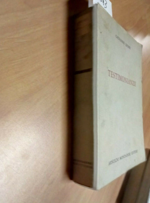 GIOVANNI LEONE TESTIMONIANZE 1963 MONDADORI - 843