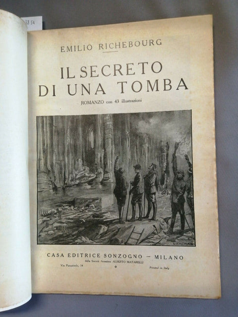 EMILIO RICHEBOURG - IL SEGRETO DI UNA TOMBA ILLUSTRATO SONZOGNO (3854)