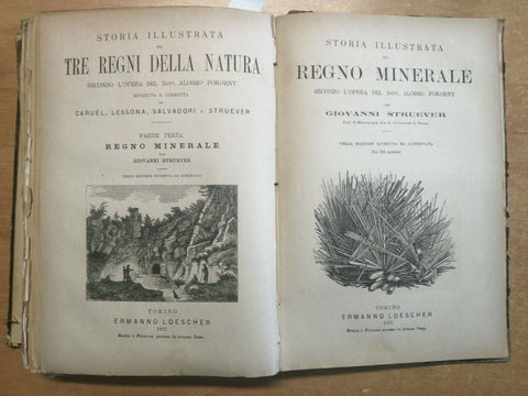 STORIA ILLUSTRATA DEL REGNO VEGETALE ANIMALE MINERALE 3 LIBRI IN 1 LOESCHER