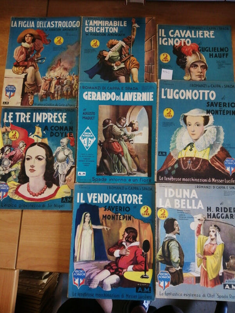 I ROMANZI DI CAPPA E SPADA - LOTTO DI 8 VOLUMI MONDADORI 1933/34/35 - (4016