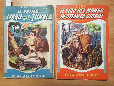 LOTTO 2 LIBRI: IL PRIMO LIBRO DELLA JUNGLA + IL GIRO DEL MONDO IN 80 GIORNI