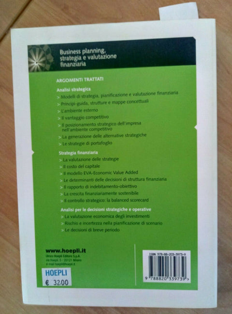 BUSINESS PLANNING, STRATEGIA E VALUTAZIONE FINANZIARIA RENZO ROSIN HOEPLI/ 1603