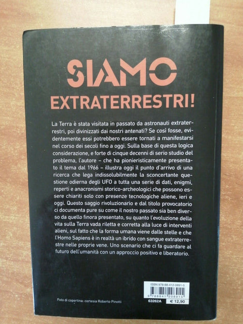 ROBERTO PINOTTI SIAMO EXTRATERRESTRI DE VECCHI 2015 ALIENI LIBRO COME NUOVO AB6