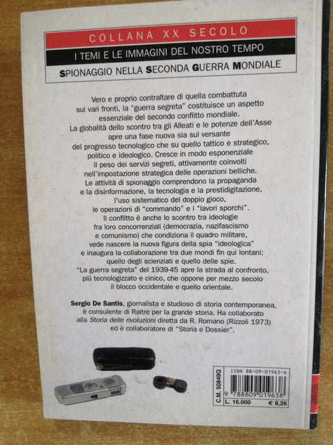 De Santis - Spionaggio nella Seconda Guerra Mondiale - 2001 - Giunti 1ed.