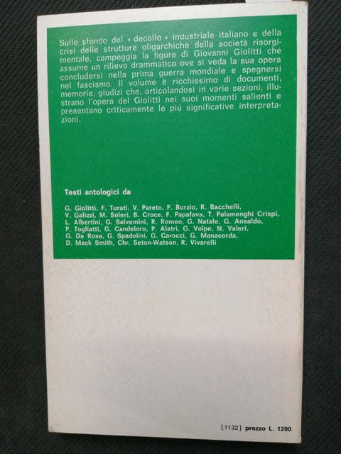 GIOVANNI GIOLITTI biografia politica e interpretazioni storia 1973 D'Anna(
