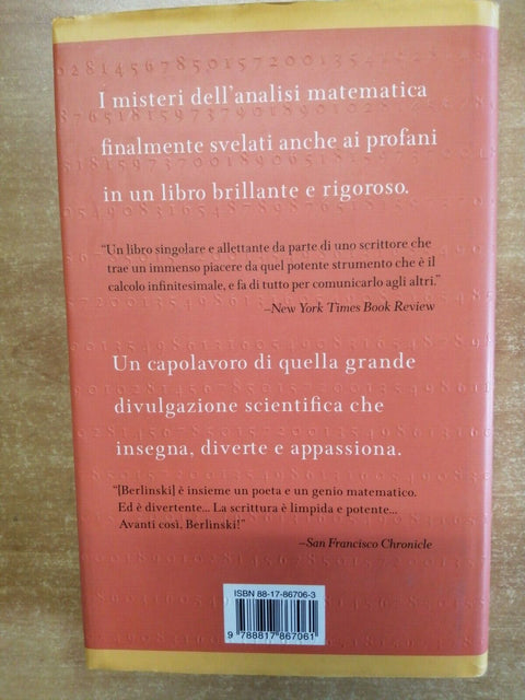 DAVID BERLINSKI - I NUMERI E LE COSE - CALCOLO INFINITESIMALE 2001 RIZZOLI