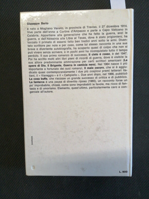 LA FANTARCA - GIUSEPPE BERTO - 1ED. - 1968 - RIZZOLI - romanzo (4217L