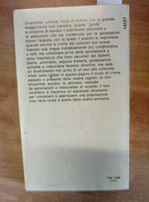 MOTTI E PROVERBI DIALETTALI DELLE REGIONI ITALIANE 1977 MONDADORI (2059