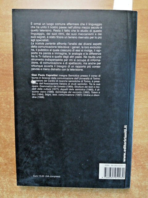 LA SCATOLA PARLANTE Gian Paolo Caprettini 2002 Editori Riuniti LINGUAGGIO TV6976