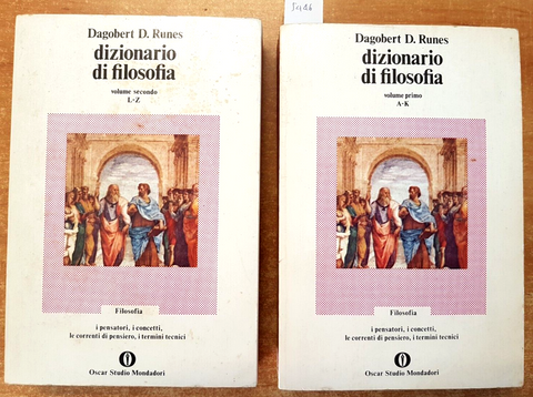 RUNES - DIZIONARIO DI FILOSOFIA completo in 2 voll. 1972 OSCAR MONDADORI (5