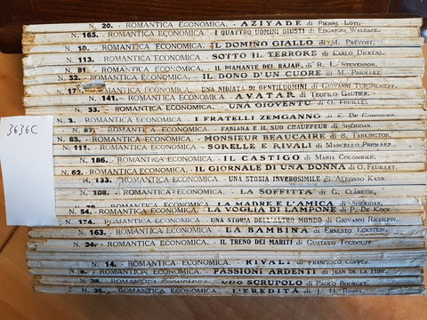 Lotto 3 libri ROMANTICA ECONOMICA 1925 SONZOGNO leggi i titoli all'interno