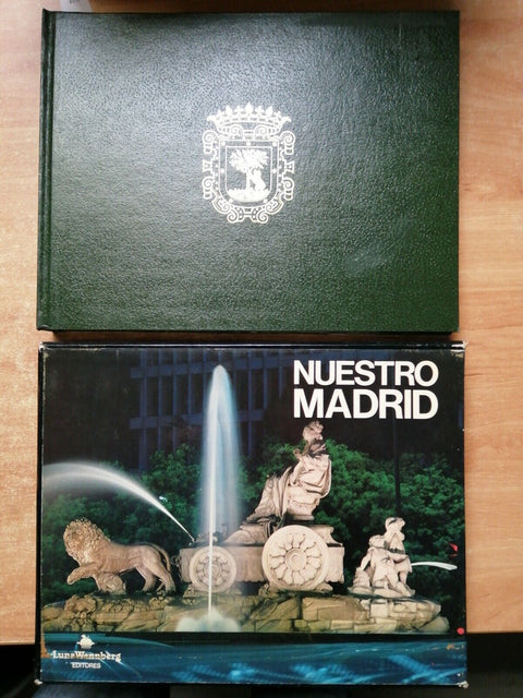 NUESTRO MADRID libro fotografico + cofanetto SPAN/ENGL 1981 Luna Wennberg (