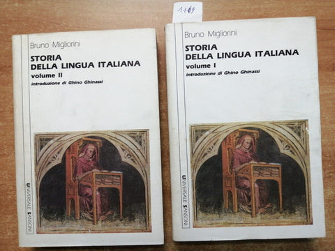 BRUNO MIGLIORINI - STORIA DELLA LINGUA ITALIANA 2 volumi - 1988 - SANSONI (