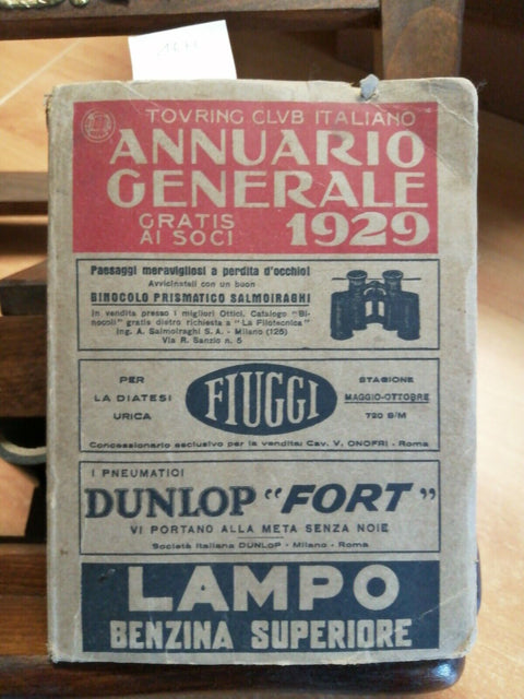 ANNUARIO GENERALE 1929 - TOURING CLUB ITALIANO (1672) PUBBLICITA' DEL