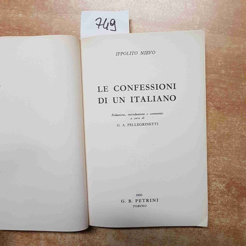 IPPOLITO NIEVO LE CONFESSIONI DI UN ITALIANO annotato per la scuola PETRINI