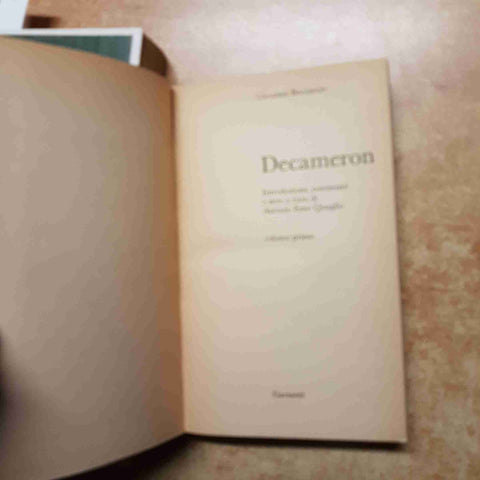 BOCCACCIO - DECAMERON 2 volumi GARZANTI 1974