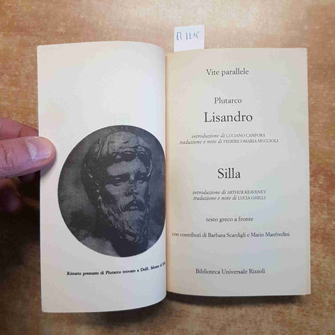 PLUTARCO Lisandro Silla VITE PARALLELE BUR RIZZOLI testo greco a fronte