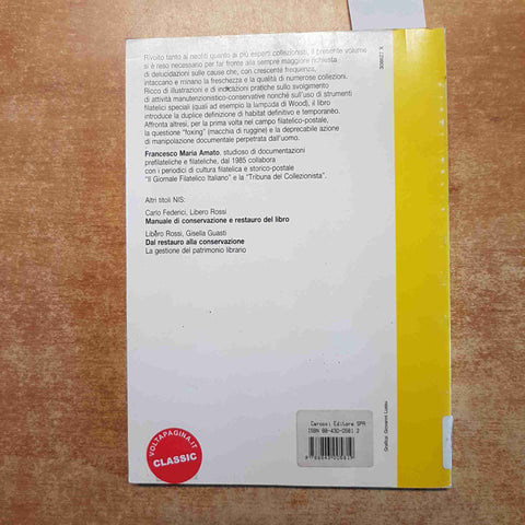 MANUTENZIONE E CONSERVAZIONE DEI FRANCOBOLI E MATERIALE STORICO-POSTALE amato