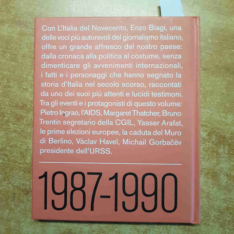 L'ITALIA DEL '900 ENZO BIAGI 1987 1990 RIZZOLI 2007 aids muro berlino arafat