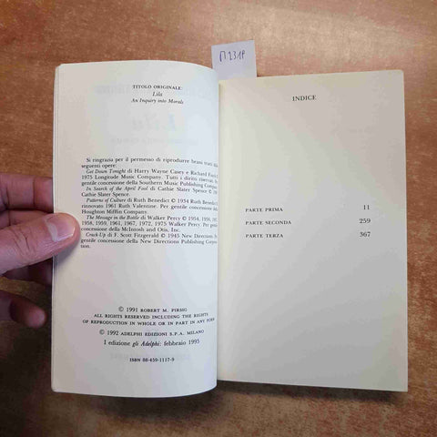 ROBERT M. PIRSIG - LILA 1995 GLI ADELPHI