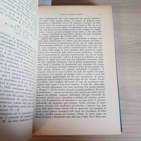 IL CAPITALE LIBRO SECONDO KARL MARX i classici del marxismo EDITORI RIUNITI 1965