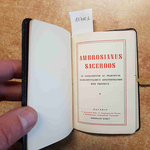 AMBROSIANUS SACERDOS in sacramentis ac praecipuis sacramentalibus DAVERIO 1955