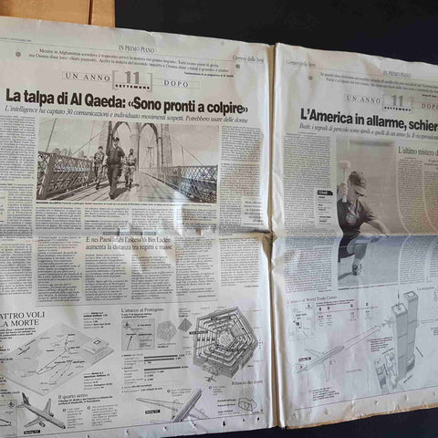 CORRIERE DELLA SERA 11 SETTEMBRE 2002 UN ANNO DOPO TORRI GEMELLE ORIANA FALLACI