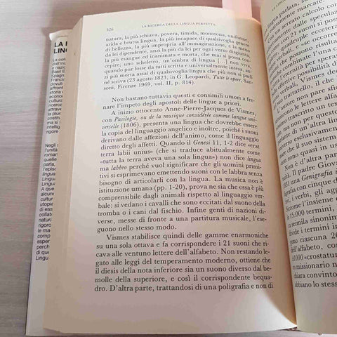 LA RICERCA DELLA LINGUA PERFETTA - UMBERTO ECO - CDE - 1994