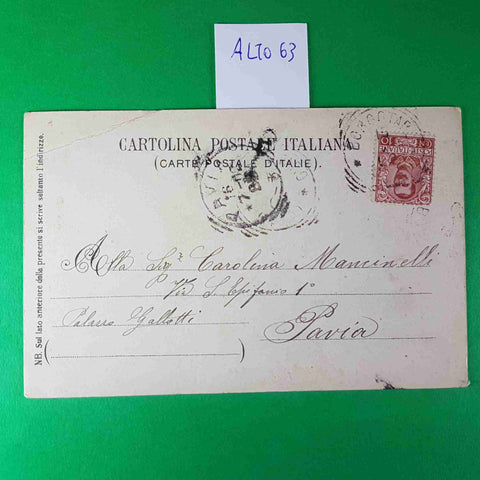 CARTOLINA PANORAMA DI BORGOTARO borgo taro parma 1902 VIAGGIATA SCRITTA