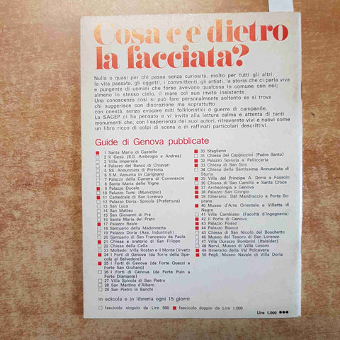 GUIDE DI GENOVA PEGLI: MUSEO NAVALE DI VILLA DORIA 50 SAGEP 1977 LAURA SECCHI