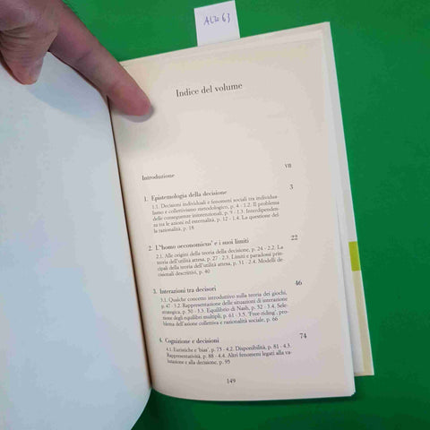 STRATEGIE DELLA SCELTA teoria della decisione OLIVERIO IL SOLE 24 ORE PSICOLOGIA